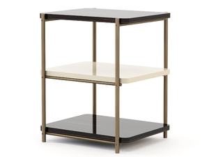 HER - Square bronze and wooden side table _ Stylish Club